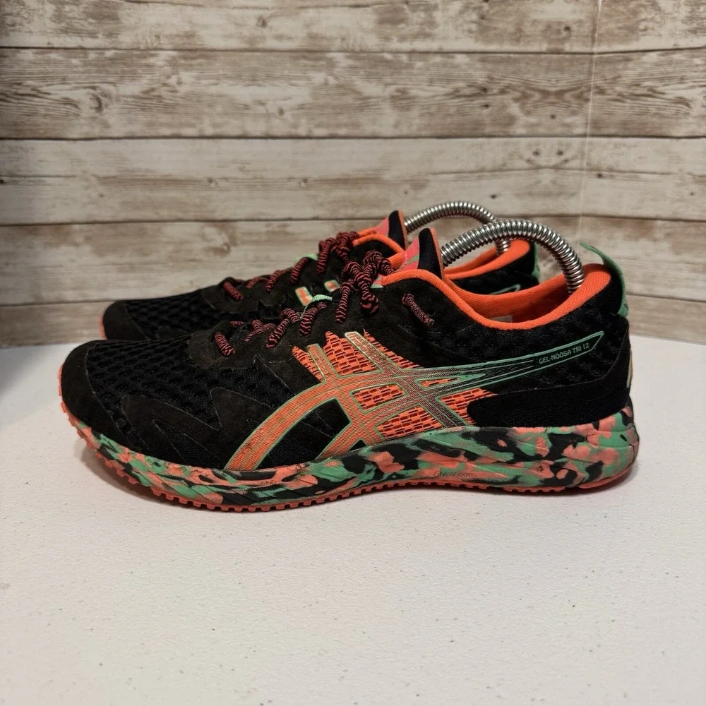 ASICS Gel Noosa Tri 12 Camo‎ -Black Coral Men's Size 7.5- Style 1011A673
